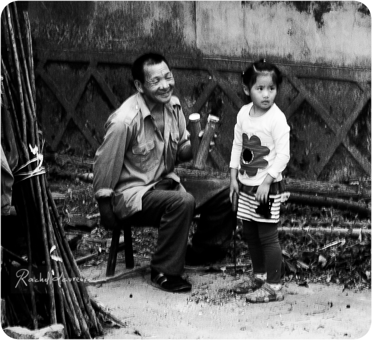 Petit village chinois au-dessus de Yiwu