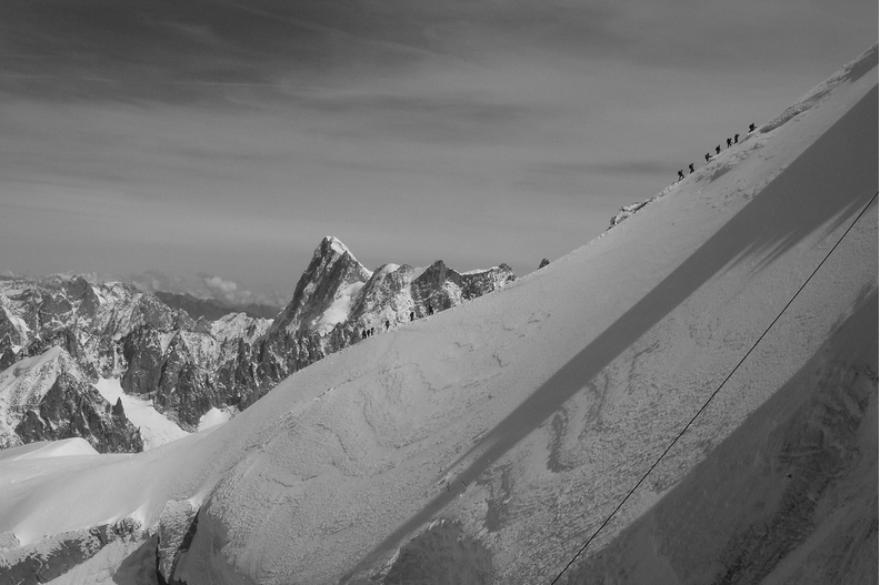 petite grimpe sur le Mont Blanc