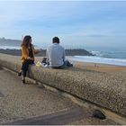 Petite pause face à la mer