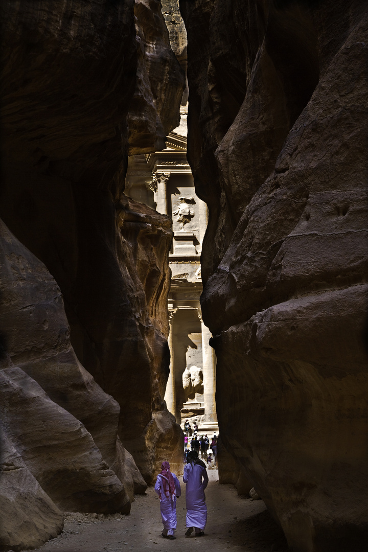 Petra - Blick durch die Schlucht