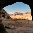 Petra Wadi Mataha  Ausblick aus einem Grab