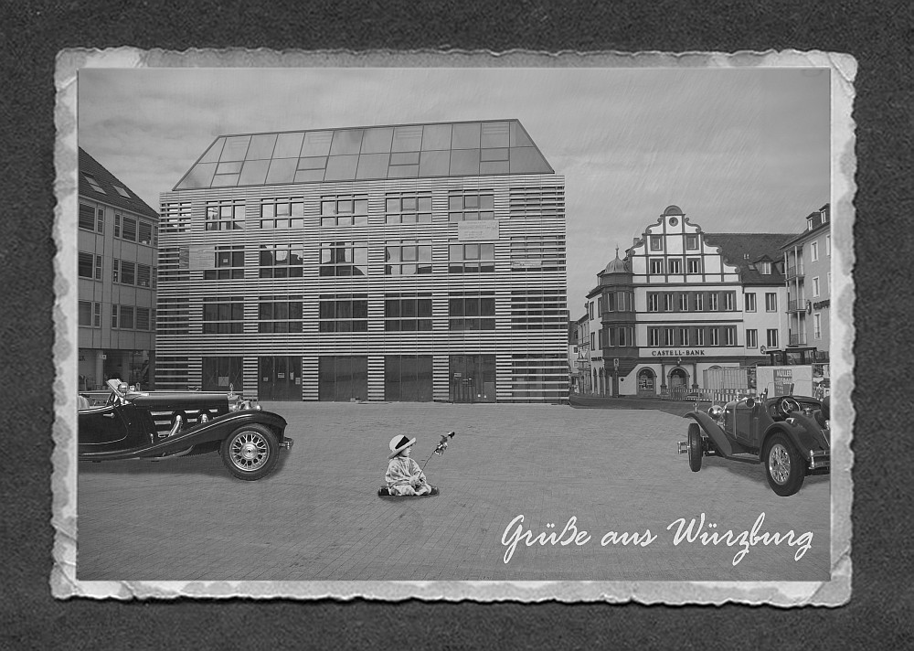 Petrinibau Würzburg im Stil der 30er Jahre