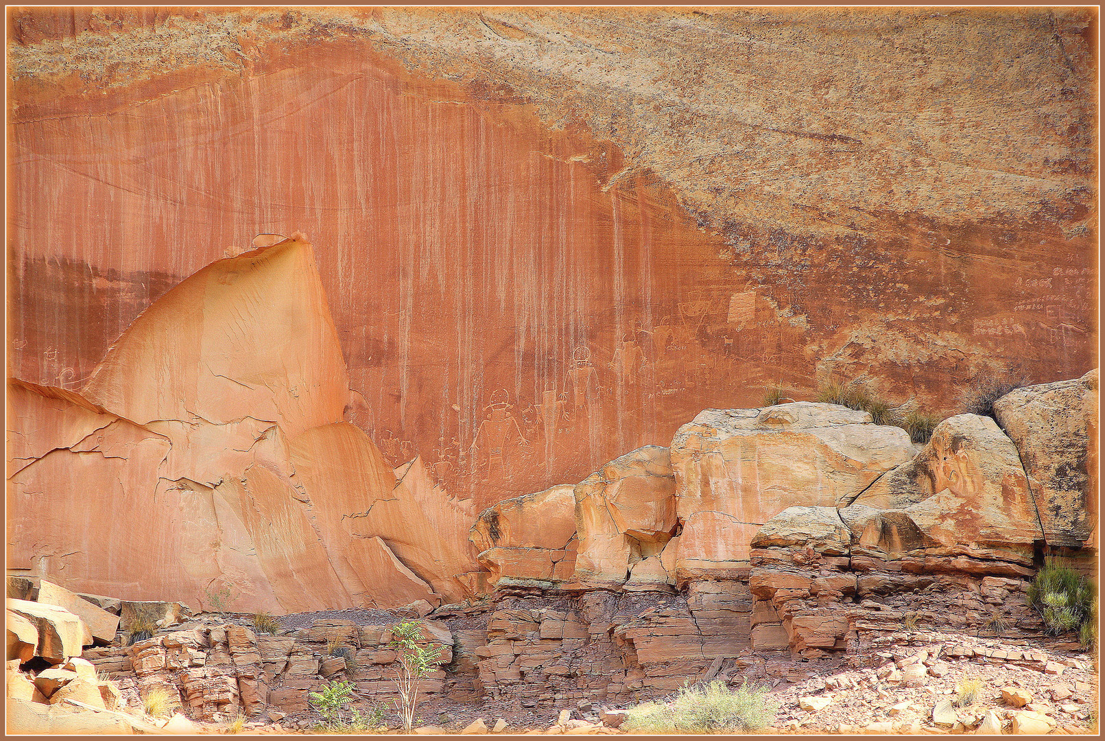 Petroglyphen im Capitol Reef Nationalpark im US-Staat Utah