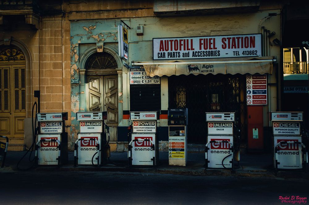 Petrol Station In Mosta, Malta