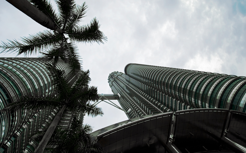 Petronas Towers - mit Palmen