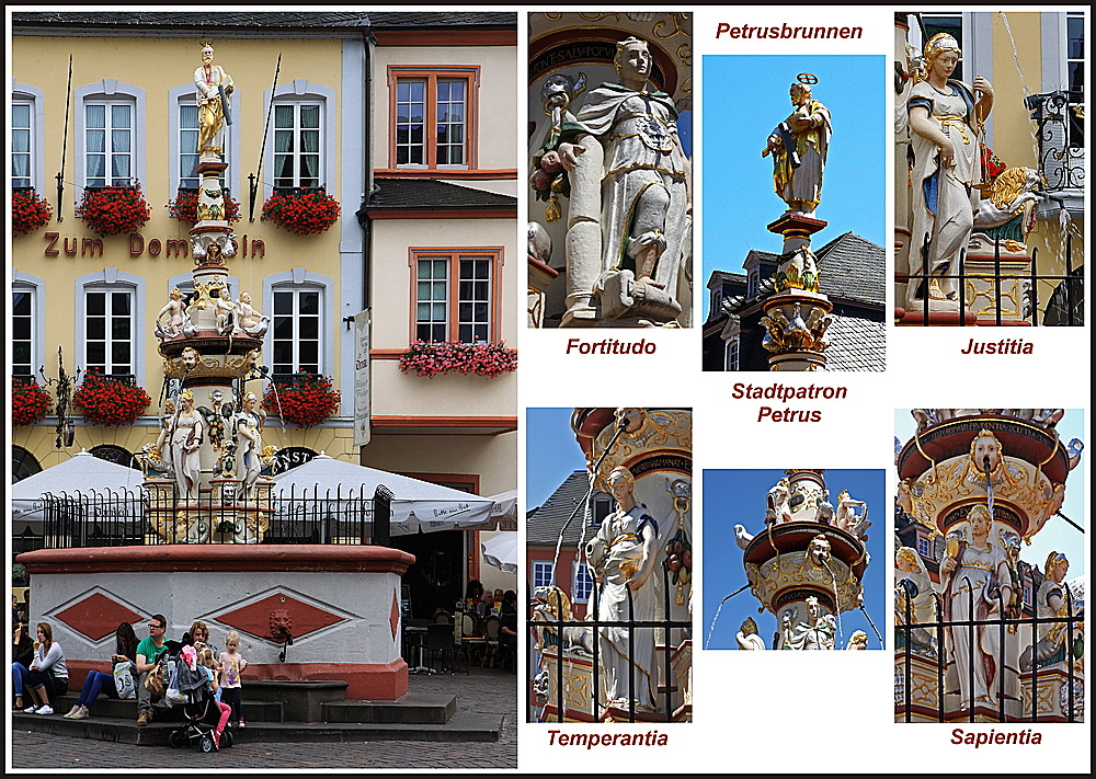 Petrusbrunnen im südlichen Bereich des Hauptmarkts von Trier