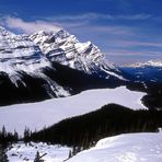 Peyto Lake im Winter