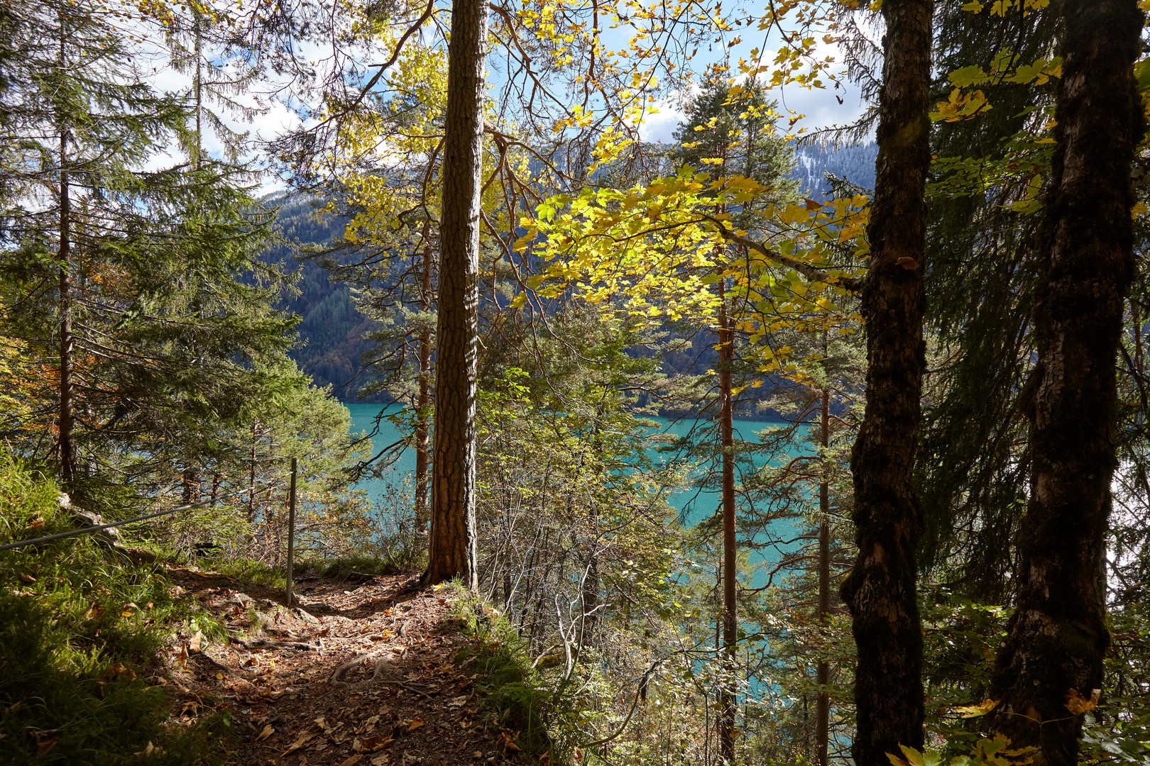 Pfad am Weissensee Ostufer