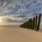 Pfähle am Strand von Wissant