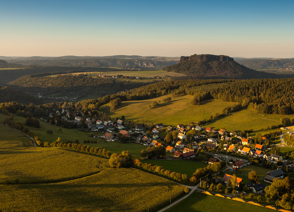 Pfaffendorf vor Sonnenuntergang