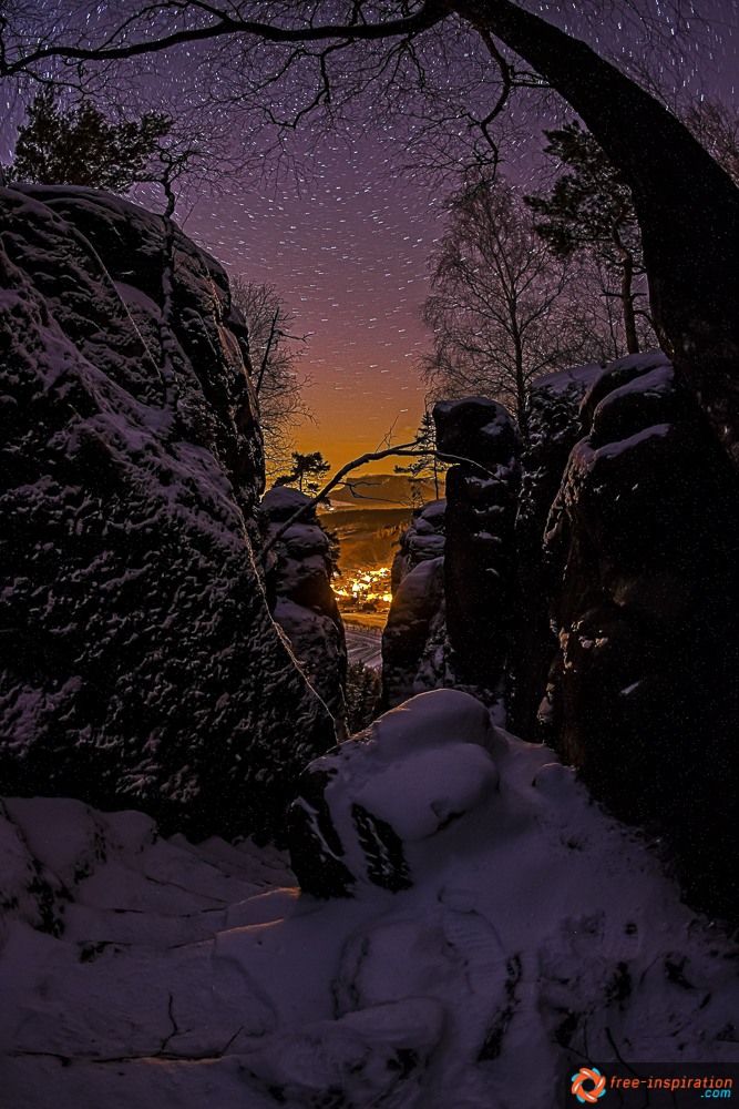 Pfaffenstein bei Nacht