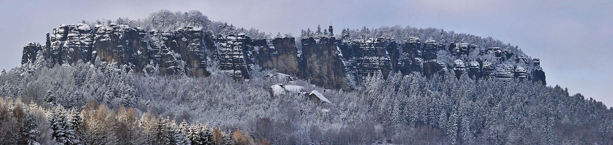 Pfaffenstein im Winterkleid