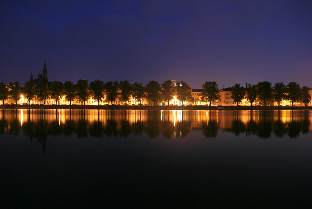 Pfaffenteich bei Nacht