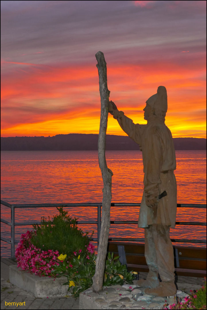 Pfahlbauer in Unteruhldingen am Bodensee