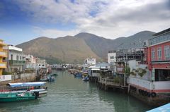 Pfahlbauten an chinesischen Fischerdorf  Tai O