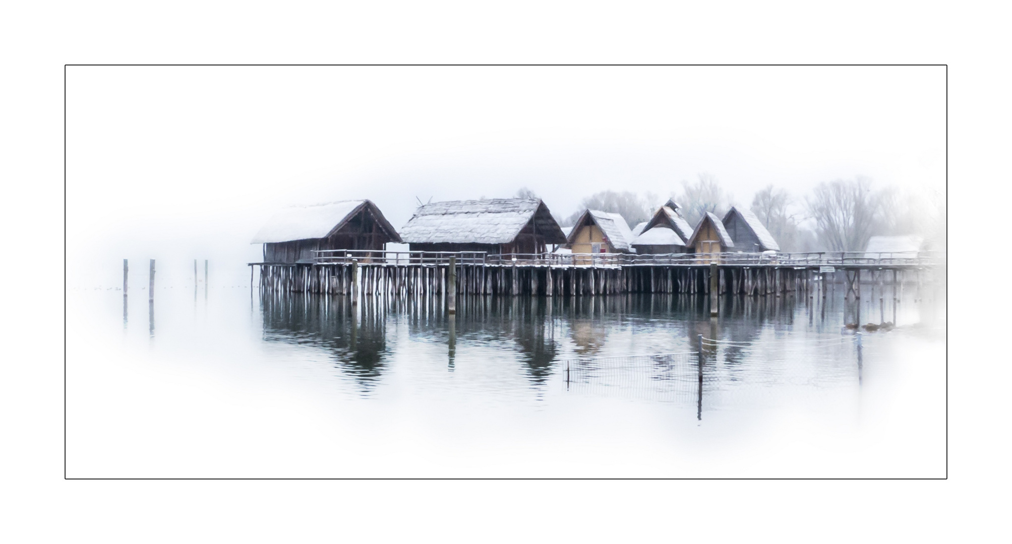 Pfahlbauten Bodensee im Winter