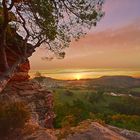 Pfalz - Herbstlicher Sonnenaufgang im Wasgau