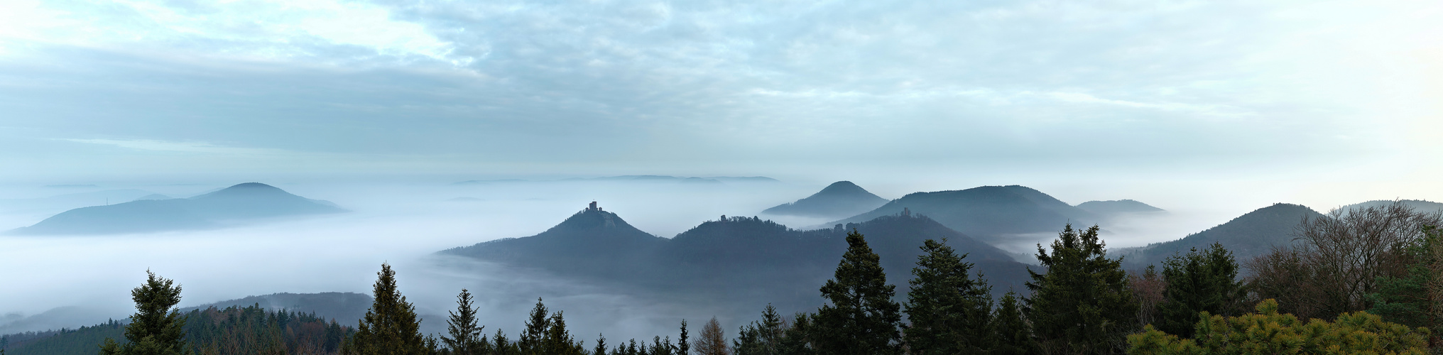 Pfalz - Nebelmeer am Trifels