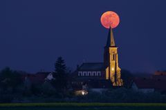 Pfalz - Ostermond über Schweighofen