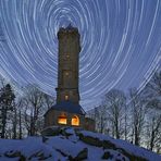 Pfalz - Startrail am winterlichen Luitpoldturm