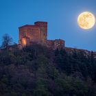 Pfalz - Vollmond an der Burg Trifels