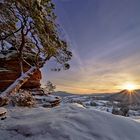 Pfalz - Winter, Schnee und ein Sonnenaufgang