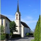 Pfarramt und Kirche St. Othmar in Gaißau (Vorarlberg, Österreich)