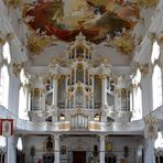 Pfarrkirche Mariä Himmelfahrt Kloster Roggenburg Blick zur Orgel