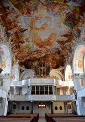 Pfarrkirche St. Katharina in Wolfegg Blick zur Orgel