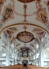 Pfarrkirche St. Urban Schonach Blick zur Orgel