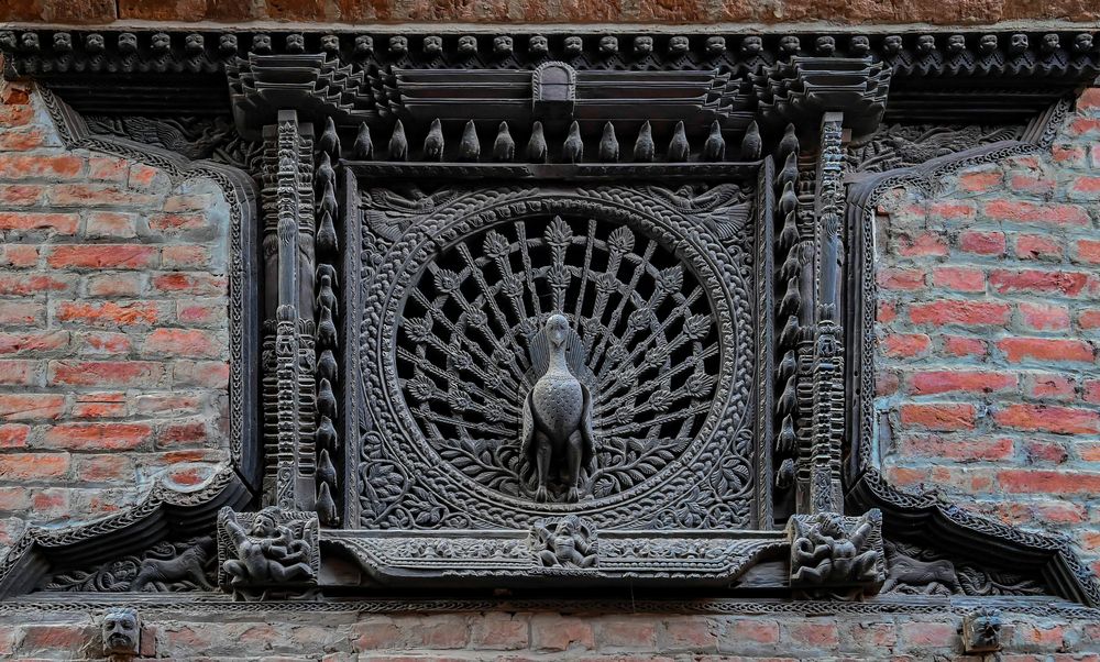 Pfauenfenster in Bhaktapur