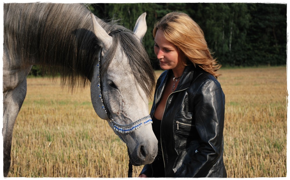 Pferd und Mensch in Gedanken versunken