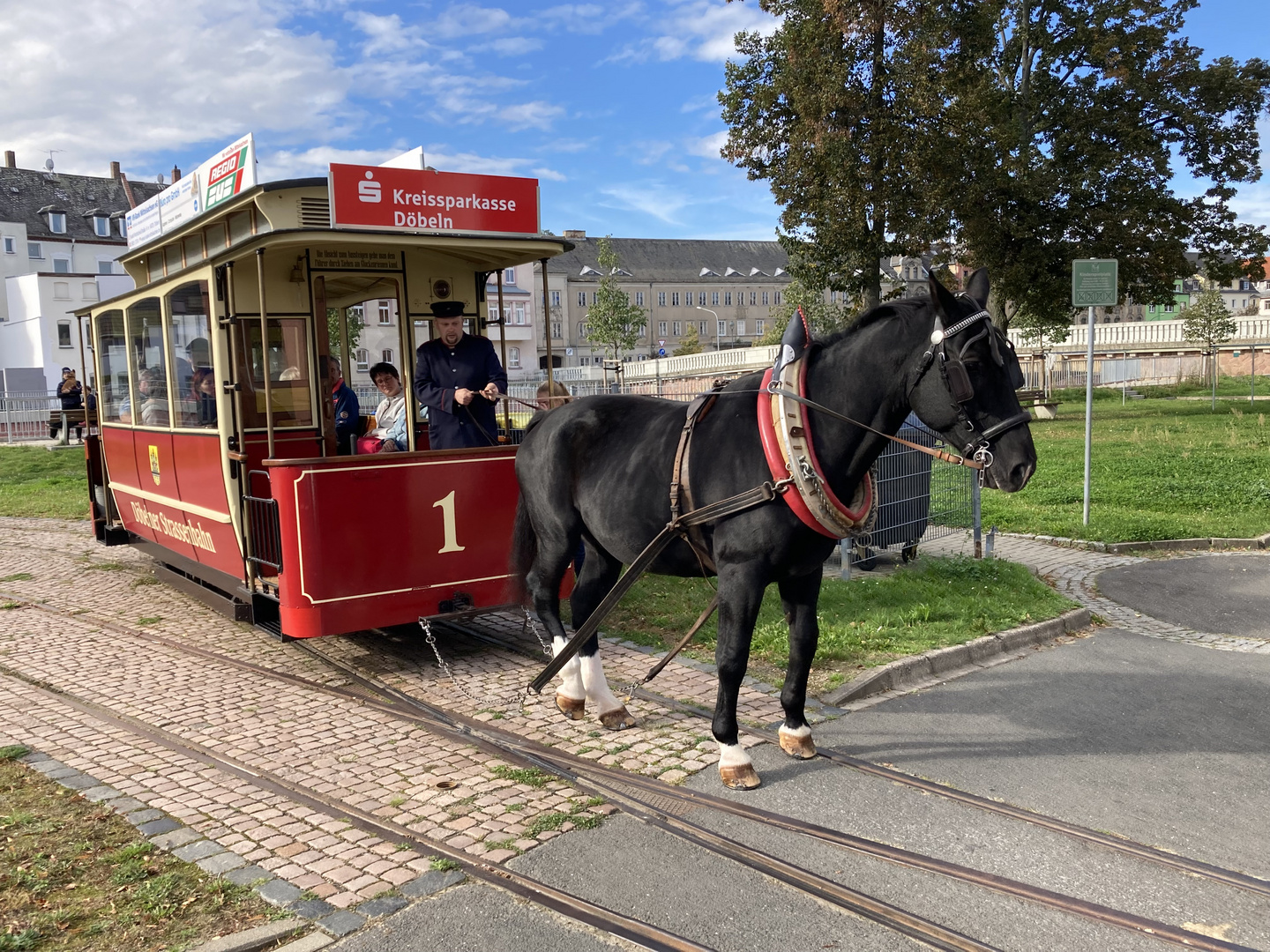 Pferdebahn in Döbeln