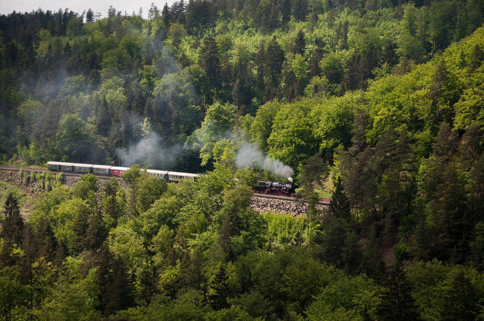 Pfingstdampftage 2013 DDM 52 8195 Bergfahrt Schiefe Ebene.