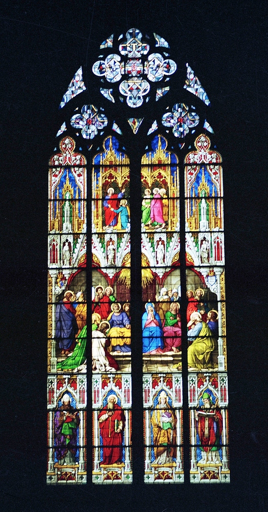 Pfingstfenster 1948 Kölner Dom, Südliches Seitenschiff