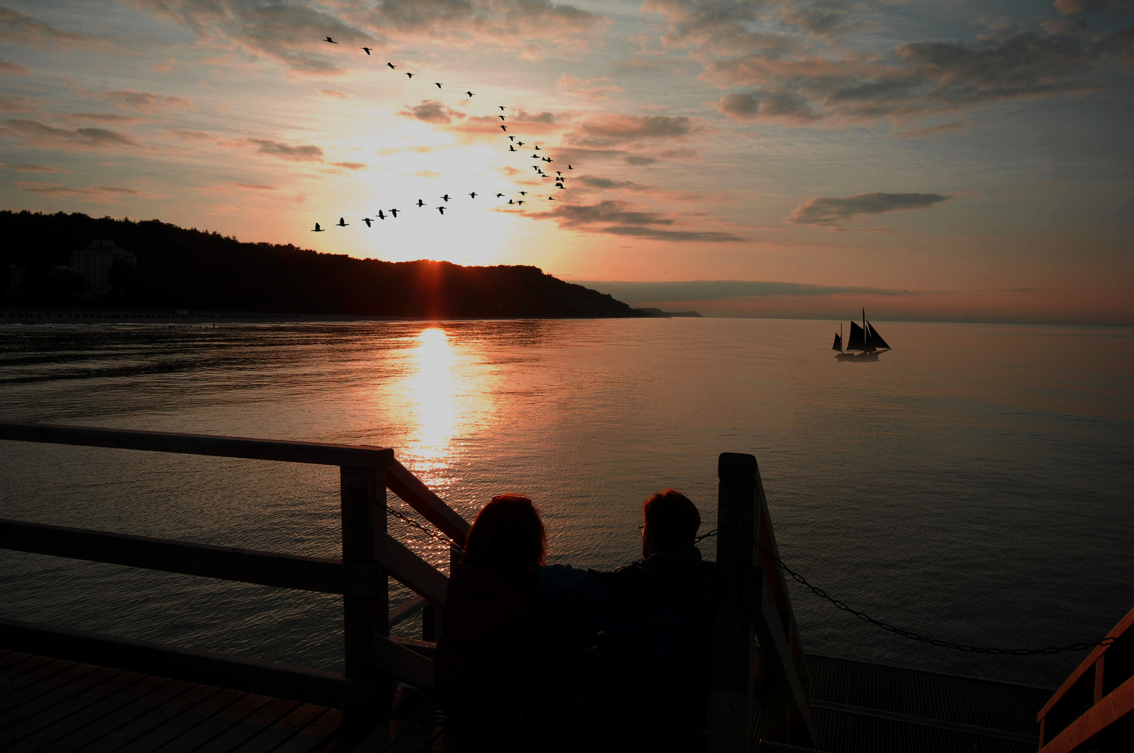 Pfingstmontag auf der Seebrücke Bansin/Usedom