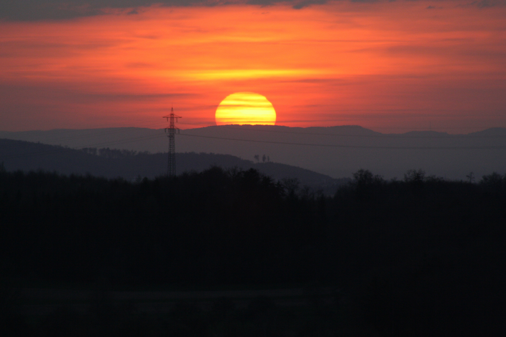 Pforzheim - Sonnenuntergang vom Wallberg aus