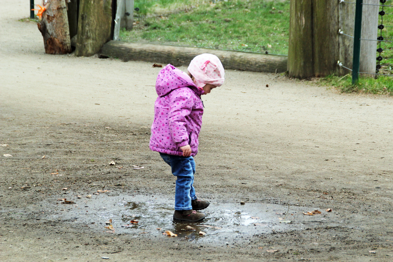 Pfützen ziehen Kinder magisch an