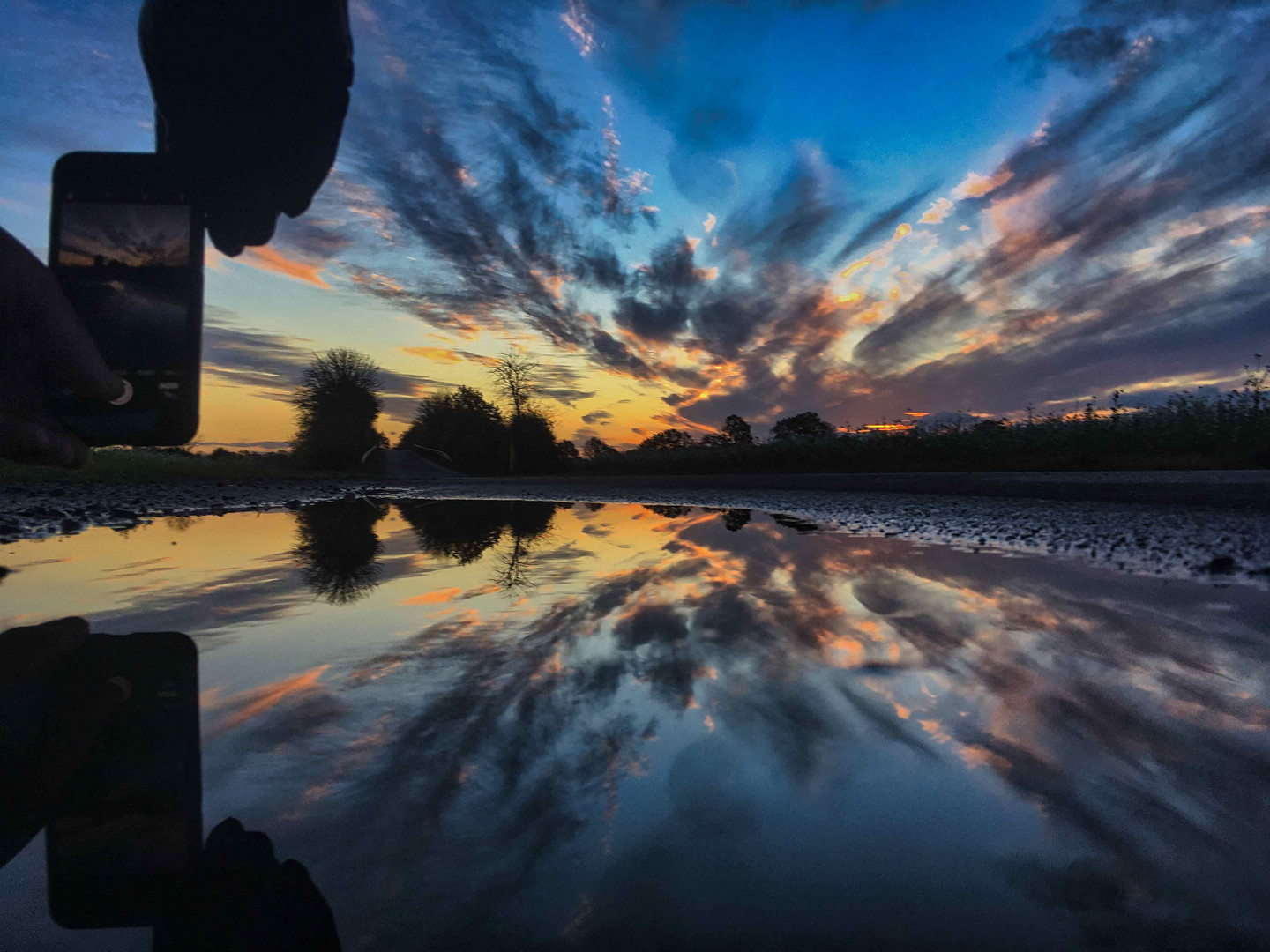 Pfützenfotografie mit dem Handy