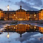 Pfützenspiegelung vom Schloss in Münster 