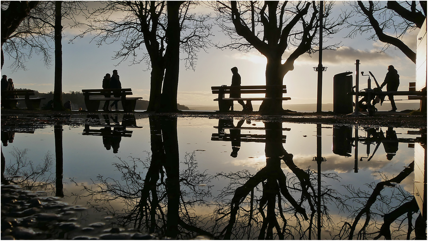 Pfützenspielerei am Ammersee