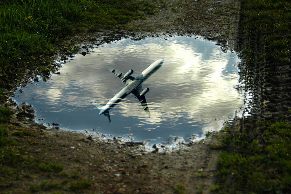 Pfützenüberflug