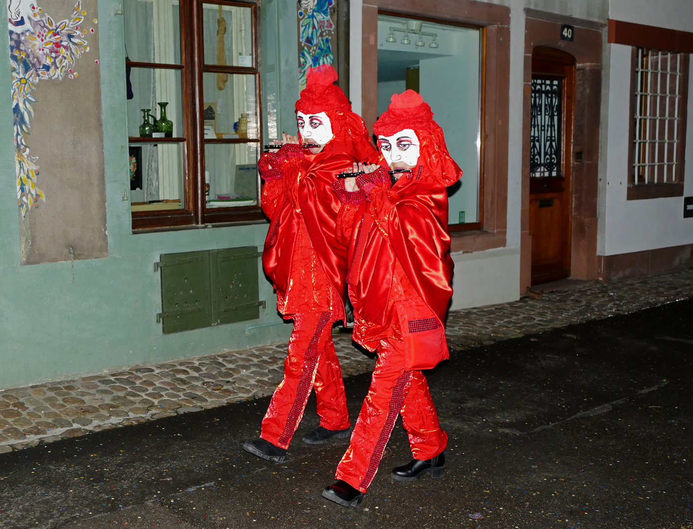 Pfyffer am "Gässle" an der Basler Fasnacht 