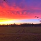 Phänomenales Farbenspiel am Abendhimmel 