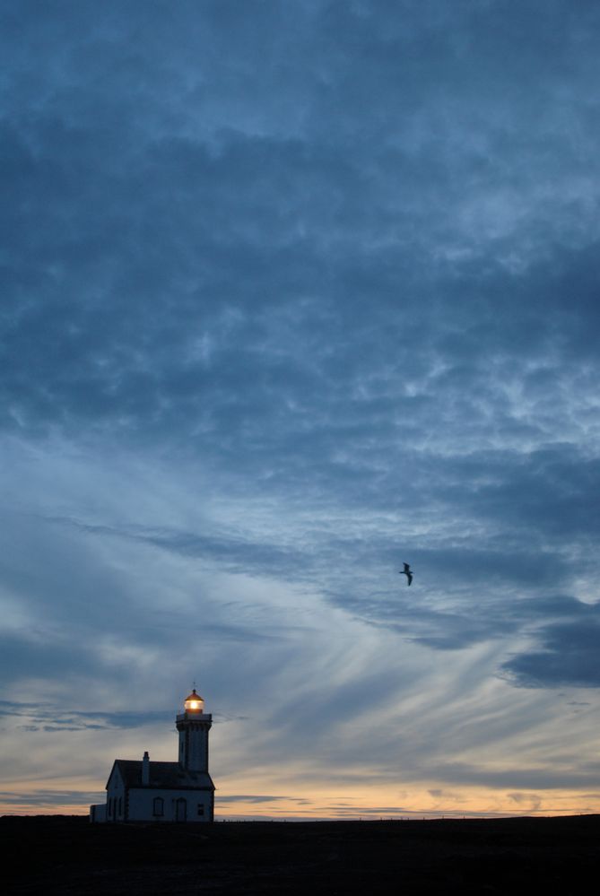 Phare de la pointe des Poulains. Belle-île-en-mer.