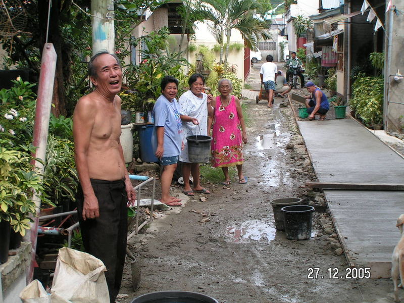 Philippines, Cebu, Guadalupe, How to build a street in the Philippines.