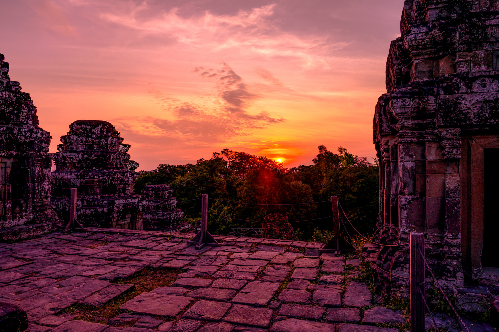 Phnom Bahkeng Sonnenuntergang