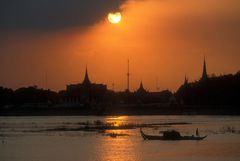 Phnom Penh im Abendlicht