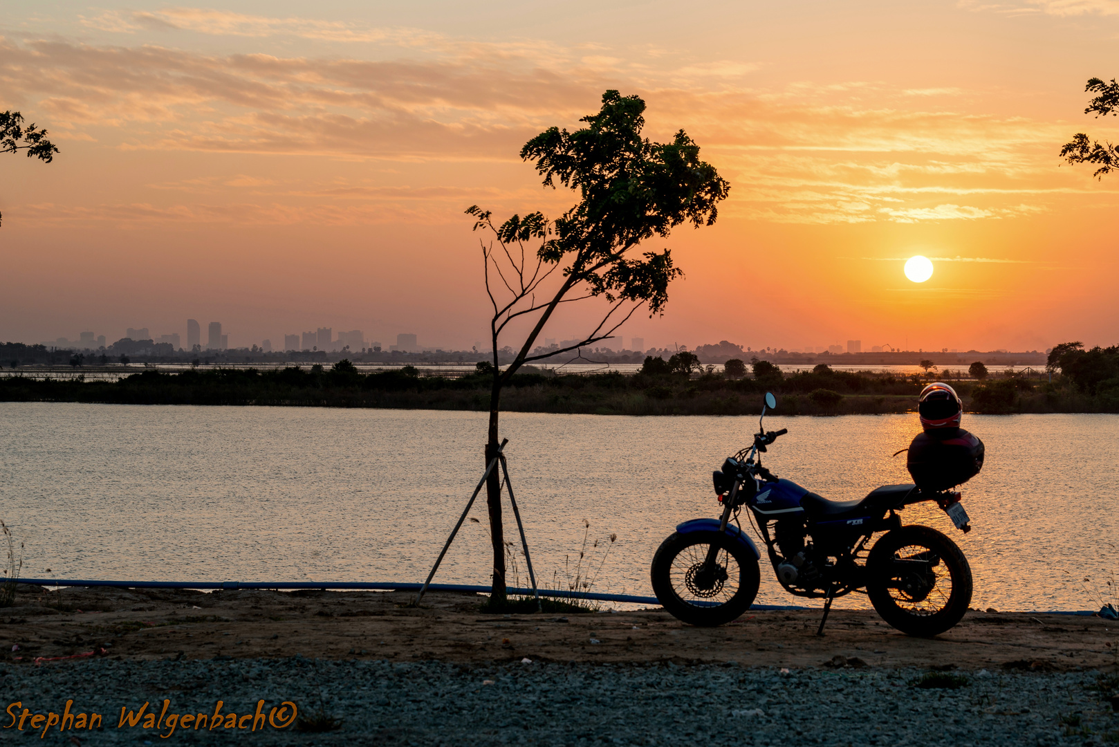 Phnom Penh im Sonnenuntergang