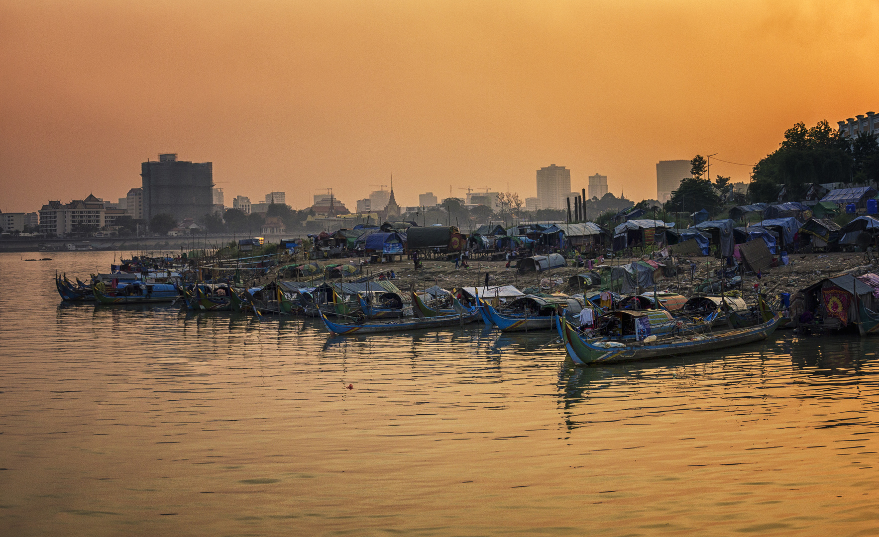 Phnom Penh, leben auf dem Fluss!